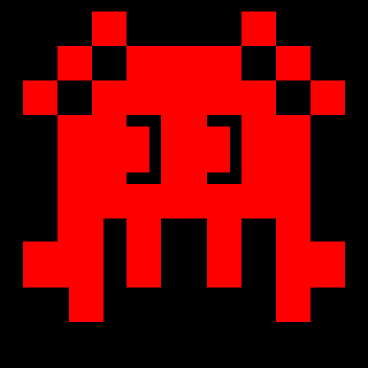 Little Invader - Cyan procedurally generated pixel art NFT